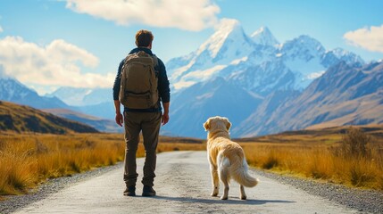 Exploring the world together  a heartwarming journey of a dog and its owner on the road