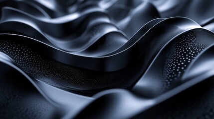 Canvas Print - Abstract Metallic Waves