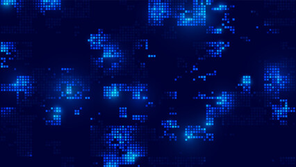 Aufkleber - Digital Data Flow Vector Background. Big Data Technology Lines. Data Transmission Concept. High Speed Internet. Information Matrix Flow in Virtual Reality Cyberspace. Vector Illustration.