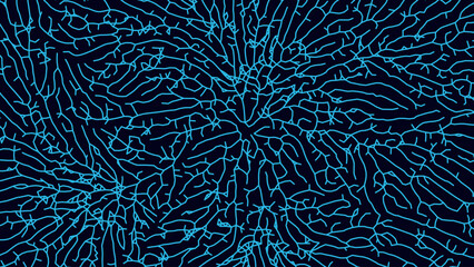Mycelium Fungus Macro Pattern. Fungus Scientific Medical Research Background. Science Macro Pattern Backdrop. Futuristic Plant Microbiology Healthcare. Vector Illustration.