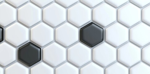 Modern seamless pattern with thin lines, modern geometric background for design. Black and white geometric abstract wallpaper with simple hexagon patterns.