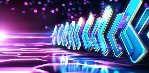Wall Mural - spheres of light, neon rays, faces, and lines. cosmic abstract background.