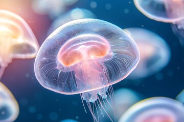 Wall Mural - underwater fragile formations, abstract fantasy background, liquid macro photograph
