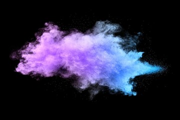 Wall Mural - smoke with purple and blue particles with shiny glitter