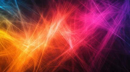 Poster - Vibrant Abstract Light Streaks