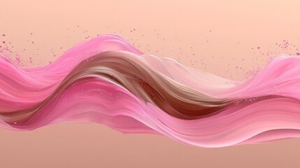 Canvas Print - Abstract Pink Wave Artwork