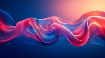 Poster - Digital Fluidity Abstract Flowing Gradient Colors