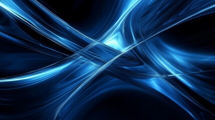 Poster - Abstract Blue Light Swirls