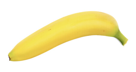 Wall Mural - Yellow banana isolated on white, top view