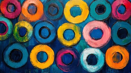 Poster - Colorful Abstract Circle Pattern