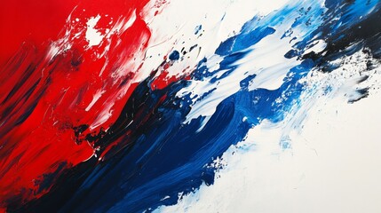 Wall Mural - Abstract Red Blue Brushstrokes