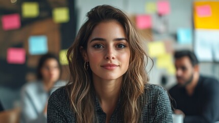 Wall Mural - Businesswoman in Modern Office