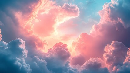 Canvas Print - Dreamy Cloudscape at Sunset