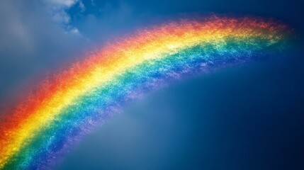 Poster - Bright Vibrant Rainbow in Blue Sky