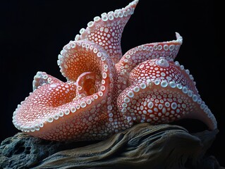 Canvas Print - Close-Up of an Octopus on Driftwood