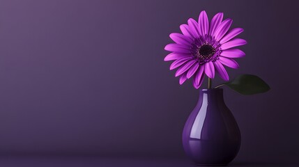 Wall Mural - Purple, Purple Background, Purple Background Texture, Purple Flower In Small Vase