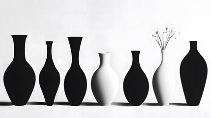 Wall Mural - Vase Silhouettes