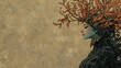 © ProPhotos - A surreal painting of a woman with a tree growing out of her head, the branches gracefully forming a connection between nature and human beauty in an ethereal expression.