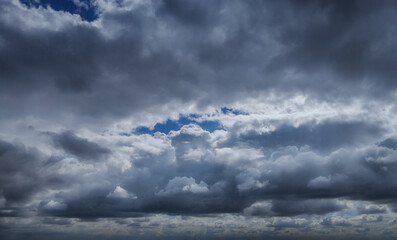 Dramatic cloudy skies about to storm