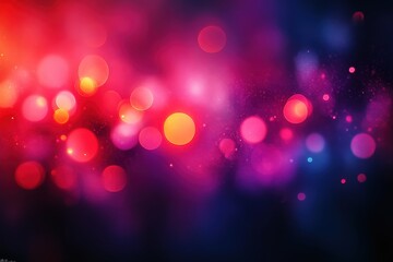 Vibrant Red And Pink Bokeh Lights With Gradient Background