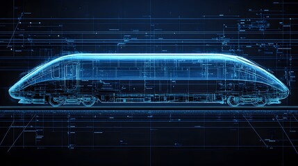 Wall Mural - high-speed trains gliding through sleek urban landscapes in modern city images
