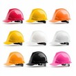 © Watercolor_Kawaii - Colorful construction hard hats on isolated background.