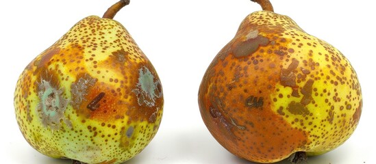 Wall Mural - Double Philip Is A Firm Yellow Green Round Pear With Greyish Rust Spots And Streaks Of Brownish Red Cover Color