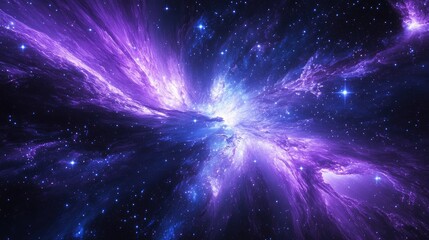 Purple and blue stars in a space background