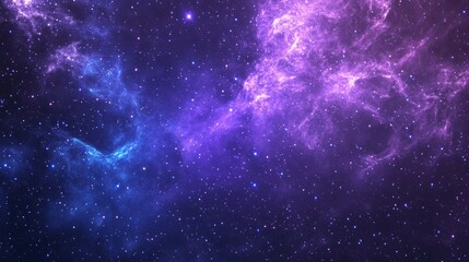 Purple and blue stars in a space background