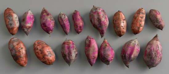 Wall Mural - Fresh Sweet Potatoes