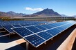 © Sanchai - A solar farm in the desert, capturing abundant sunlight to generate renewable energy for a growing city