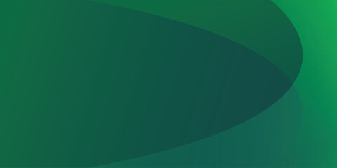 Wall Mural - abstract green geometric curves on green gradient background. dynamic shapes composition. vector ill