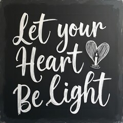 Let Your Heart Be Light Chalkboard