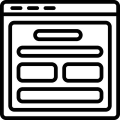 Web Design Line Icon Design Vector