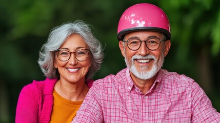 Happy Senior Couple Portrait  Smiling Together  Retirement  Adventure  Travel  Italy