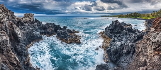 Sticker - Volcanic Coastline Panorama