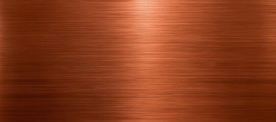 Wall Mural - brushed antique copper texture polished red brown metal sheet abstract plain background banner