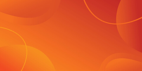 Wall Mural - orange dynamic curves abstract vector background with circle shapes, lines, and copy space. can be u