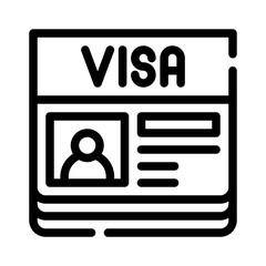 Wall Mural - visa line icon