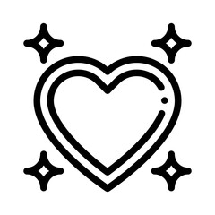 Sticker - Heart Shape line icon