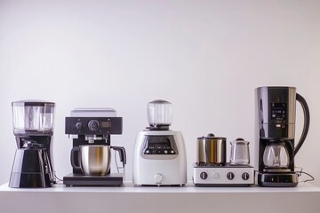 Kitchen Home Appliances - Different household appliances On Neutral Background.generative ai