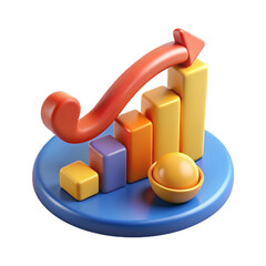 Inflation impact  3d cartoon style illustration