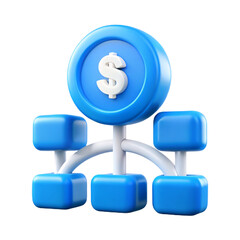 Cash flow  3d cartoon style illustration