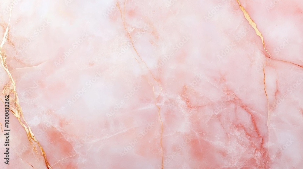 Pink Marble Texture with Golden Veins Elegant Abstract Background Stock ...