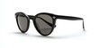 © nurionstudio - Black sunglasses with gray lenses on a white background.