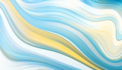 Canvas Print - Abstract blue & yellow swirls