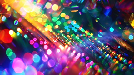 Canvas Print - Colorful filters add unique effects to party lights.