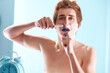 © Giulio_Fornasar - Hilariously swaps razor and toothbrush in haste