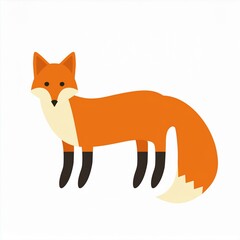 Wall Mural - fox illustration isolated on white