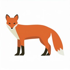 Wall Mural - fox illustration isolated on white